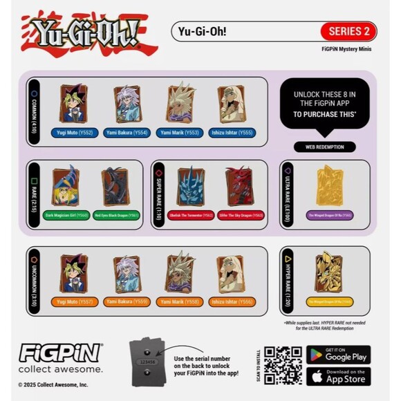 Yugioh Mystery Series 2 FigPin Minis Enamel Pin Case 10 Boxes Ten Badges - Picture 3 of 6